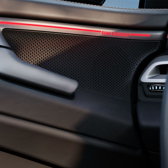 Close-up of the Bang & Olufsen® speakers in the Audi A6 Sedan.