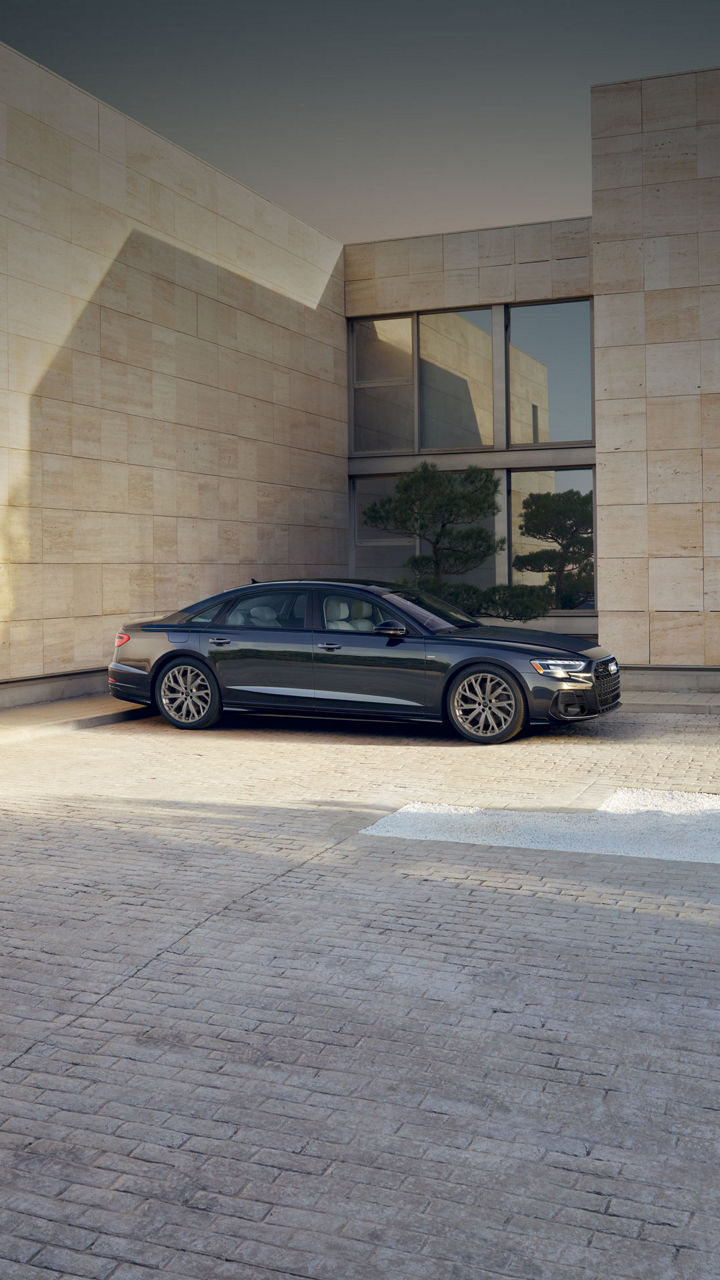 Side profile of the Audi A8.