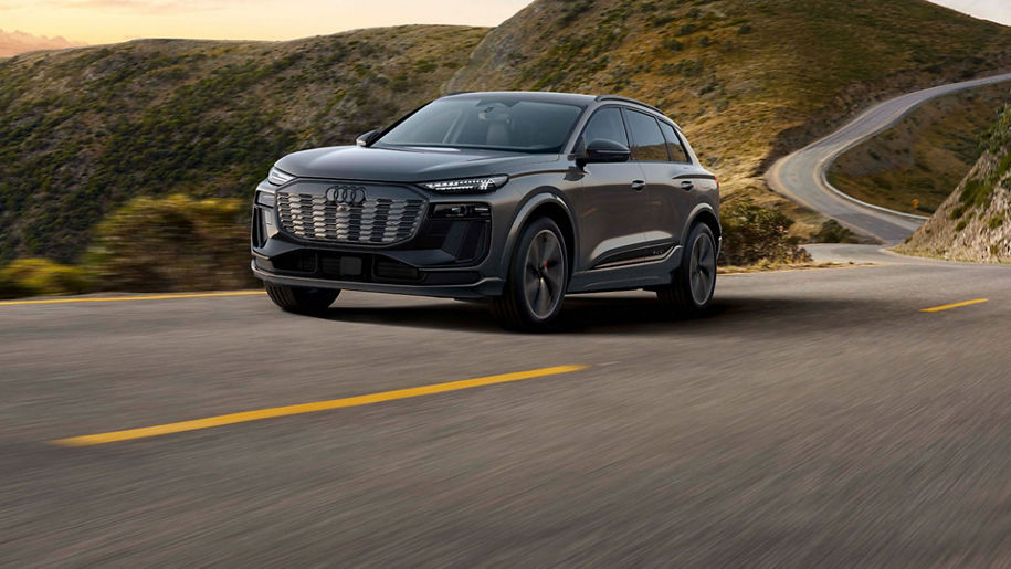 Profil avant de l’Audi SQ6 e-tron.