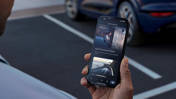 Close-up of the Audi Marketplace interface on the myAudi app.