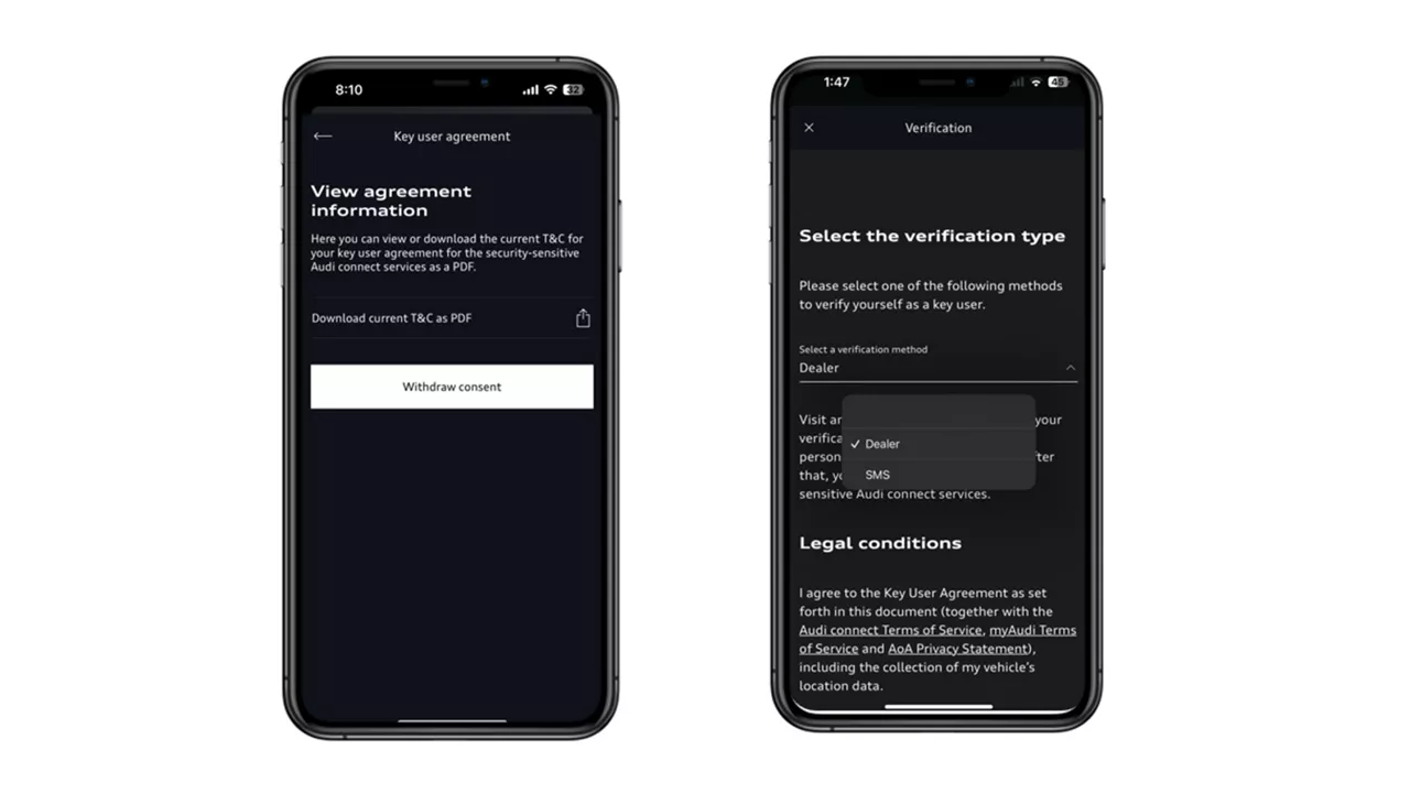 Demonstration of how to create and download a Key user agreement