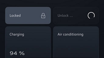 An Audi owner checking their vehicle status on the myAudi app.