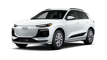 3/4 front view of the Audi Q6.