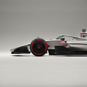 Side profile of the Audi R26 Concept, highlighting the sidepods.
