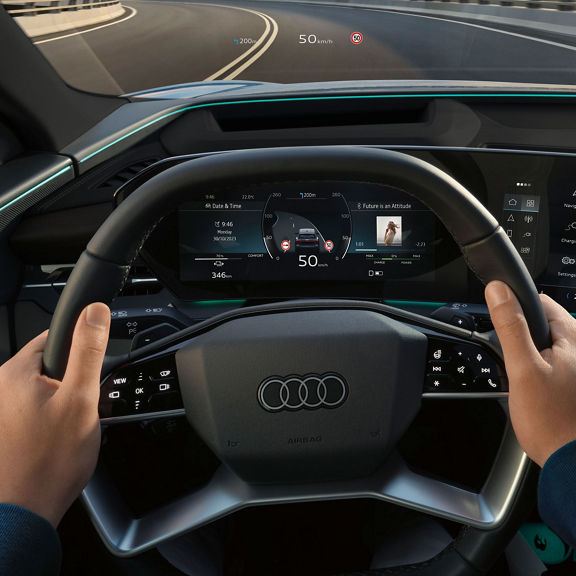 Head-up display demonstration.