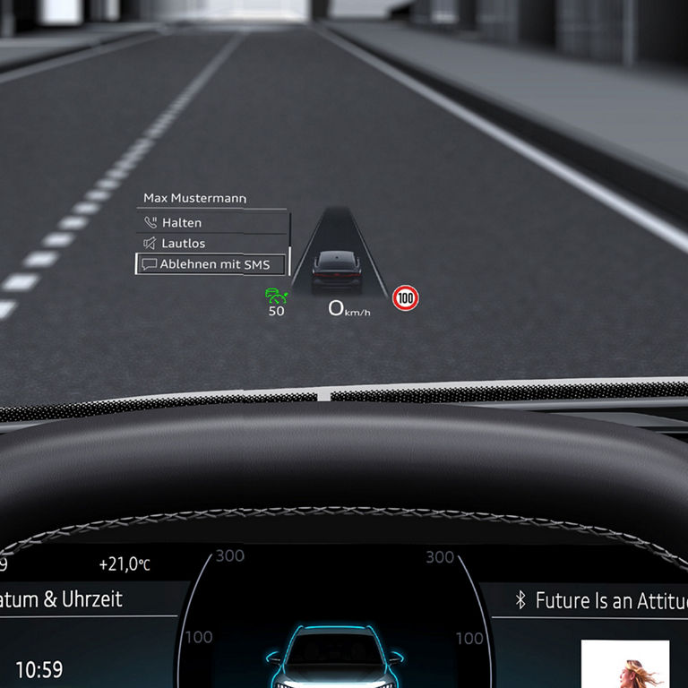 Head-up display demonstration.