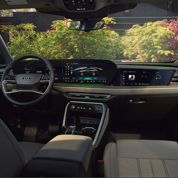 Interior view of the Audi Q5.
