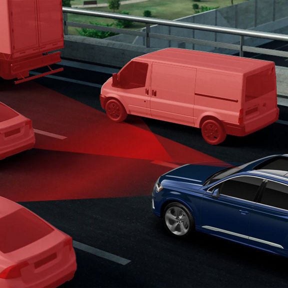 Audi active lane assist demonstration.