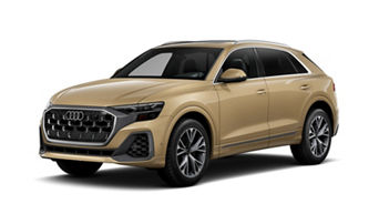 Vue de trois quarts latérale de l'Audi Q8.