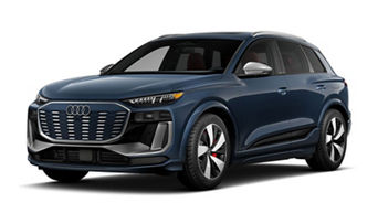 Vue de trois quarts avant de l'Audi SQ6 e-tron.
