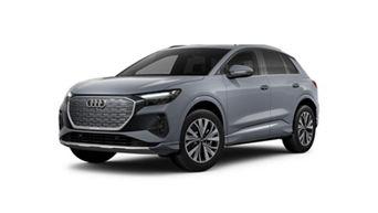 3/4 side view of the Audi Q4 e-tron.