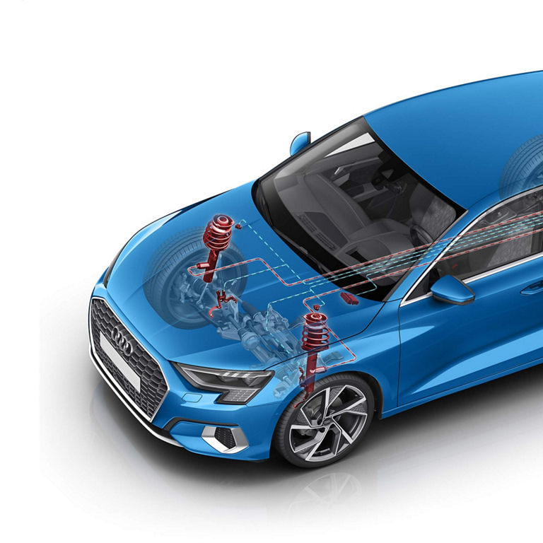 Demonstration of the damper control suspension in the Audi A3. 