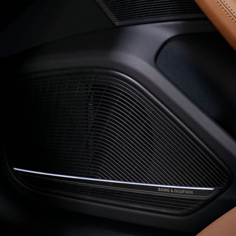 Close-up of the Bang & Olufsen speakers in the Audi A4 allroad.