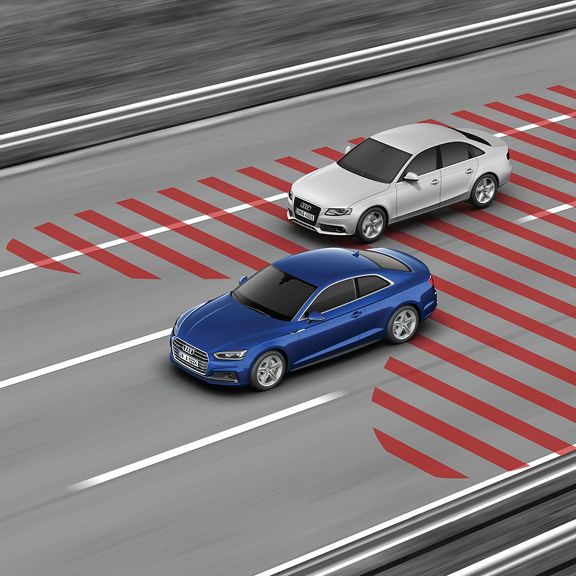 Audi side assist demonstration.