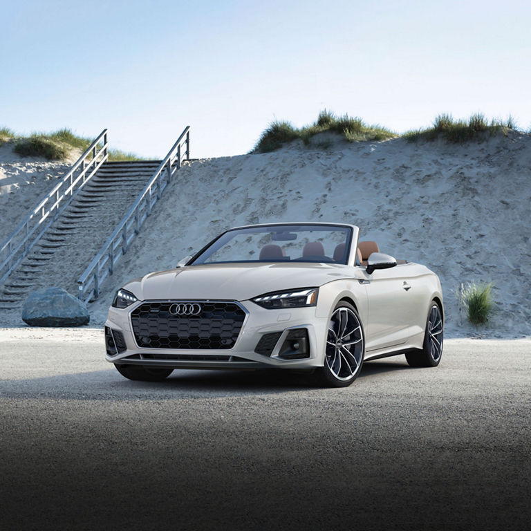Side profile of the Audi A5 Cabriolet.