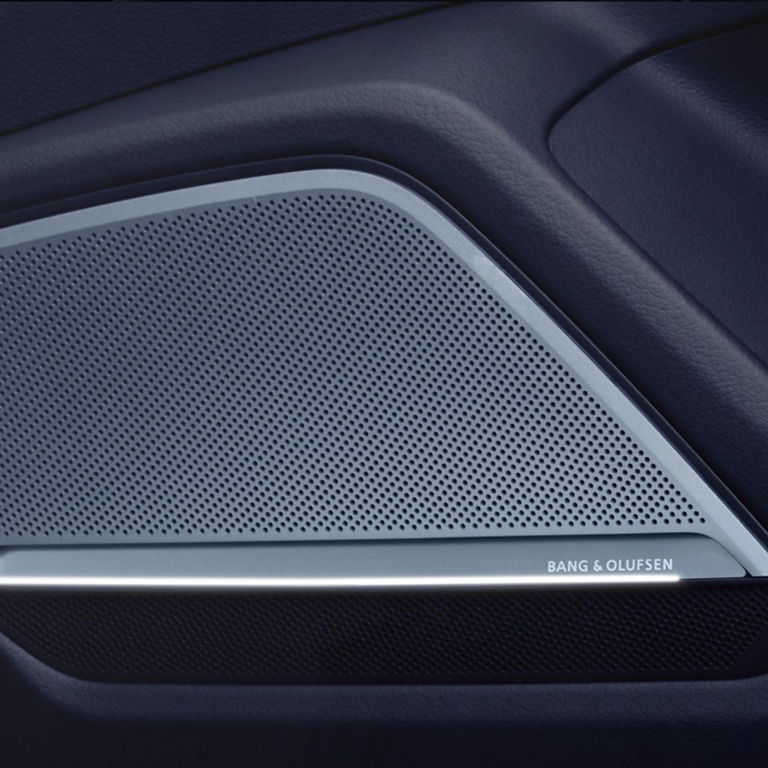 Close-up of the Bang & Olufsen speakers in the Audi A6 allroad. 