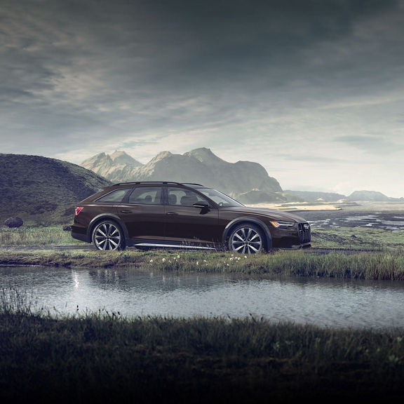 Side profile of the Audi A6 allroad®.