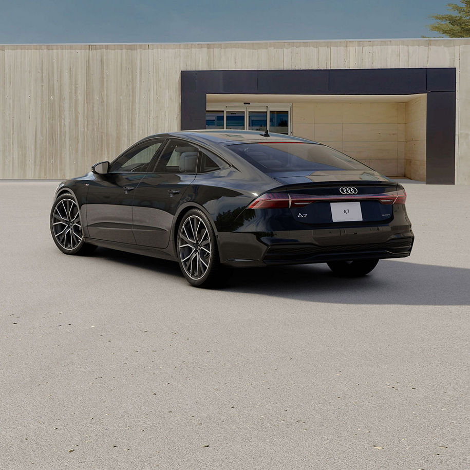 Profil latéral de l'Audi A7.
