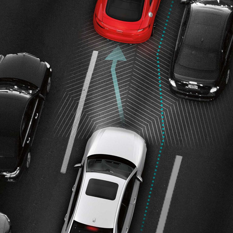 Demonstration of the adaptive cruise assist feature on the Audi A8.