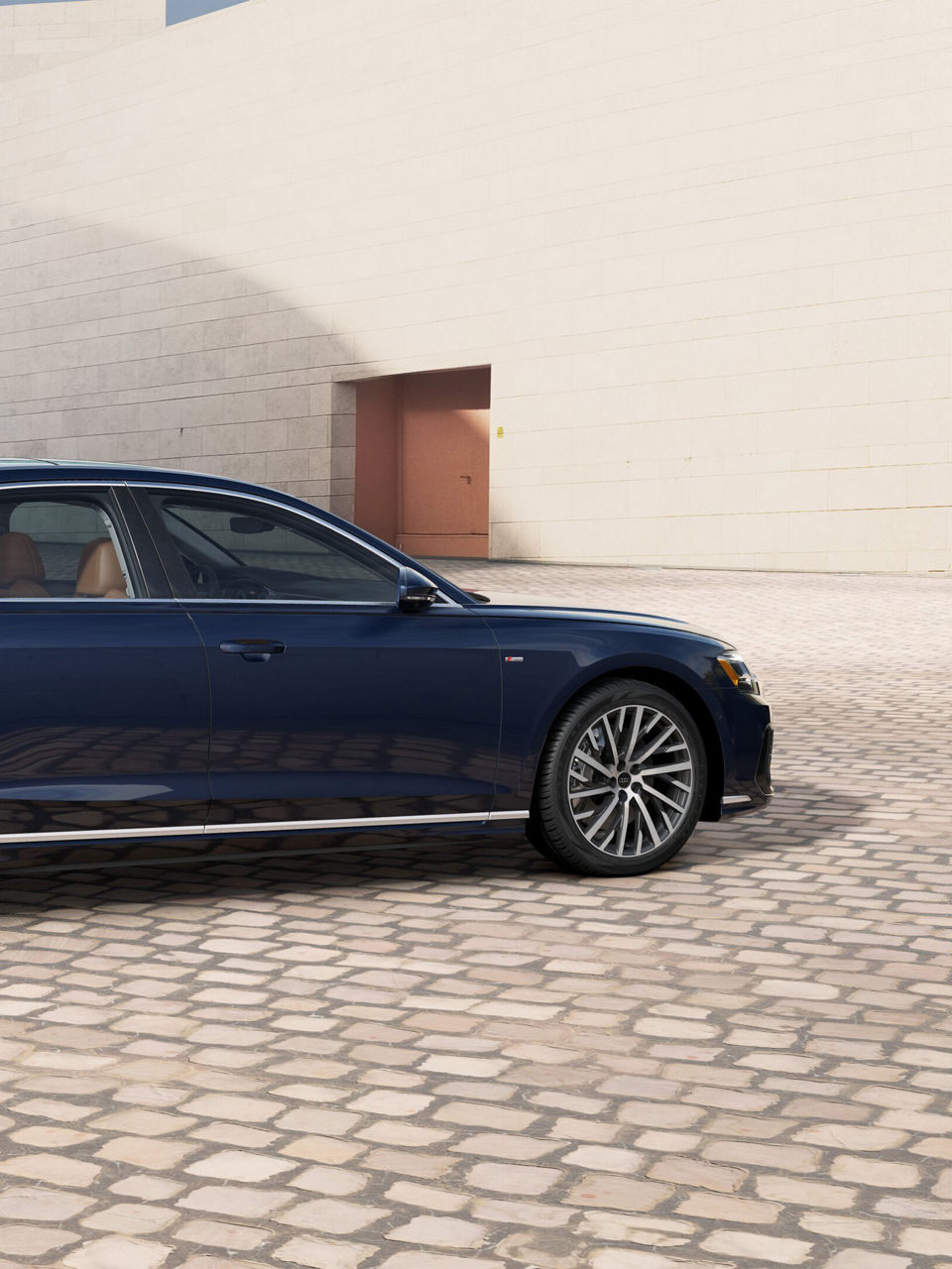 Side profile of the Audi A8.