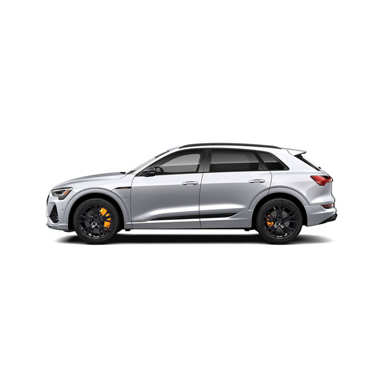 Profil latéral de l'Audi e-tron.