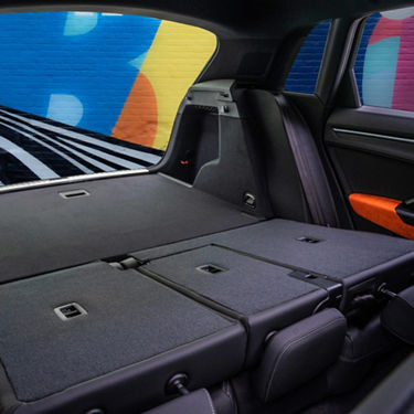 Interior shot of cargo space in the 2021 Audi Q3.