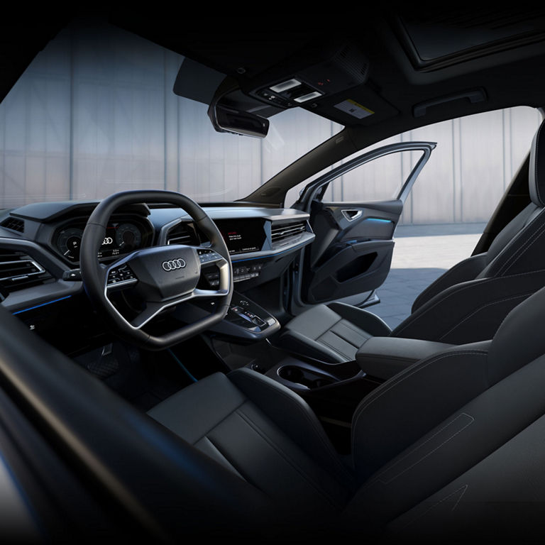 Interior view of the Audi Q4 Sportback e-tron®.