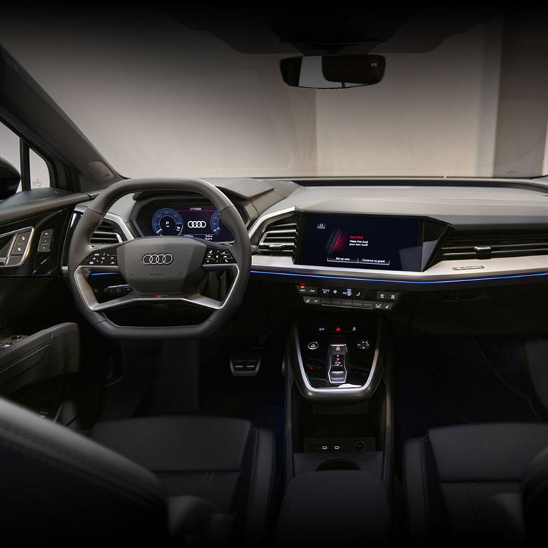  Interior view of the Audi Q4 Sportback e-tron. 