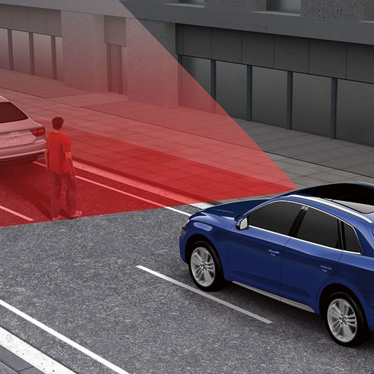 Démonstration du système Audi pre sense avant de l’Audi Q5 Sportback. 