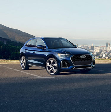 Profil avant trois-quarts de l'Audi Q5. 