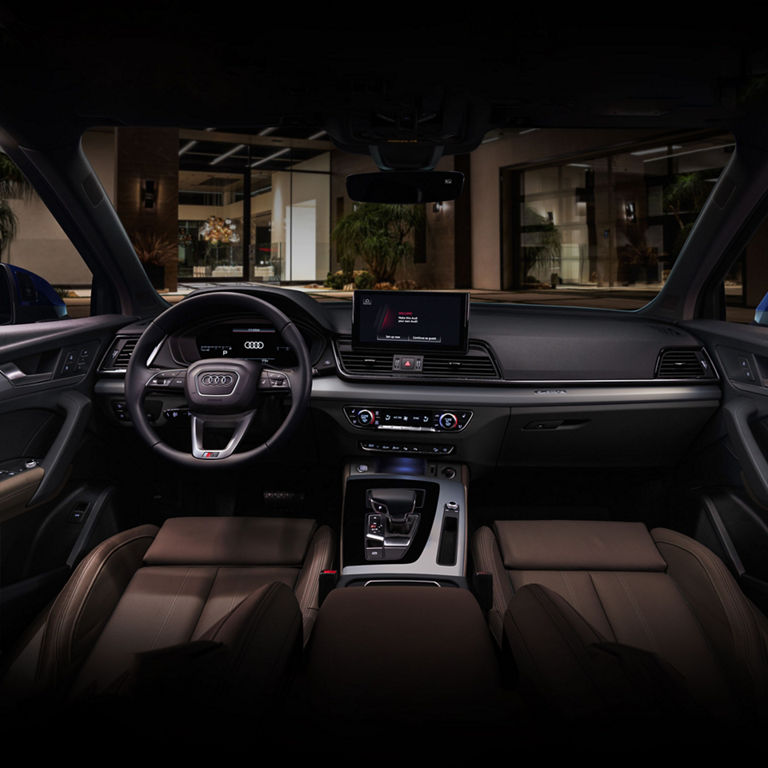Interior view of the Audi Q5.