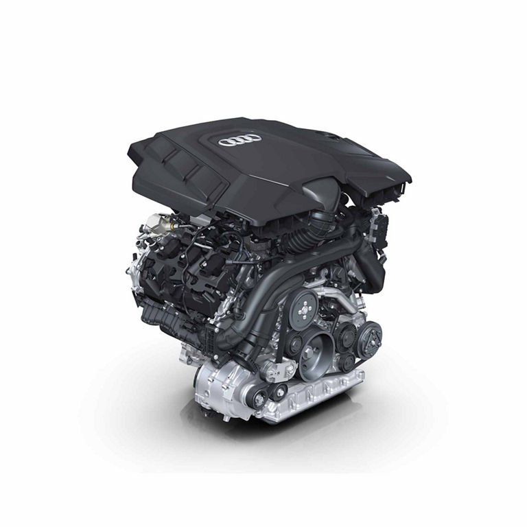 The 45 TFSI engine inside the Audi Q7.