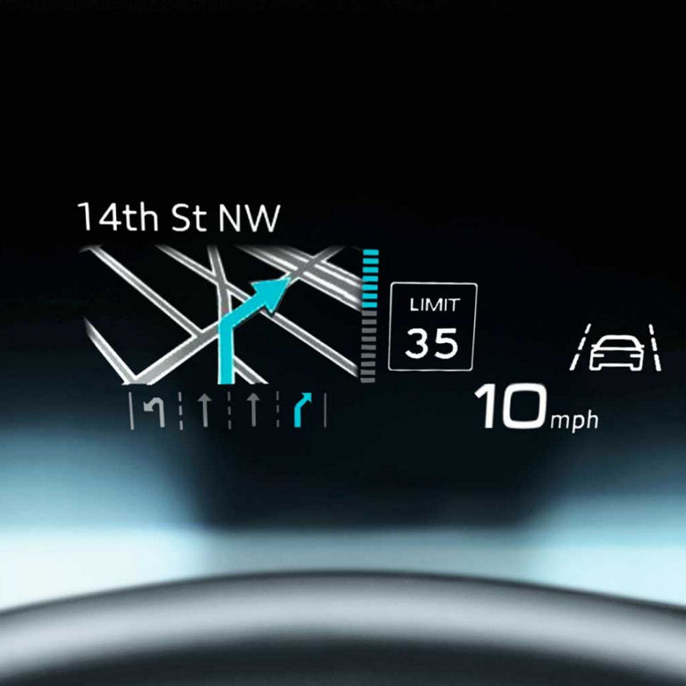 Head-up display feature.