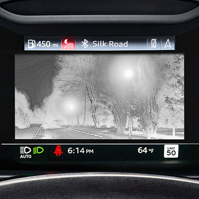  Démonstration du système d’aide à la vision nocturne de l’Audi Q8. 