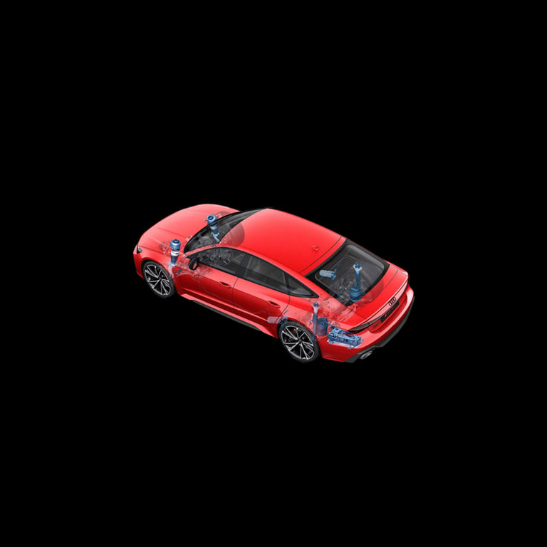 Illustration of adaptive air suspension.