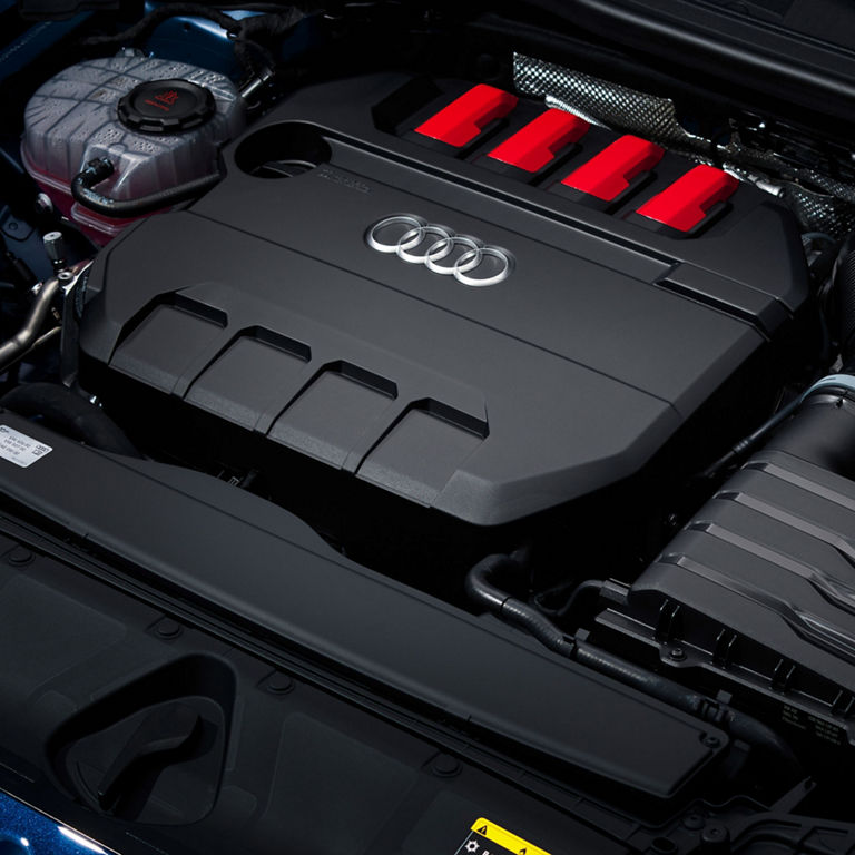 Engine in the Audi S3. 