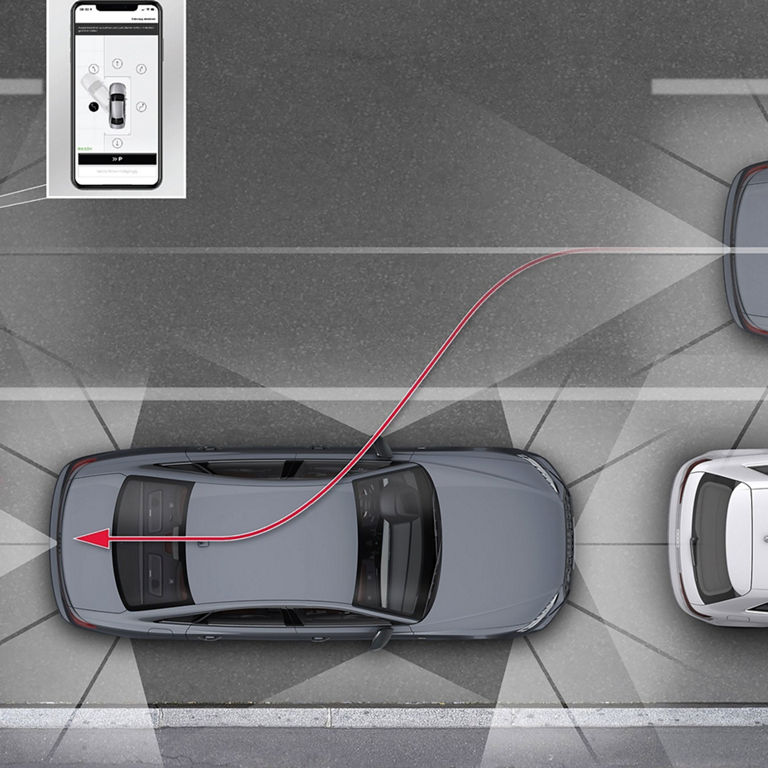 Démonstration du système d’aide au stationnement Park Assist de l’Audi SQ5.