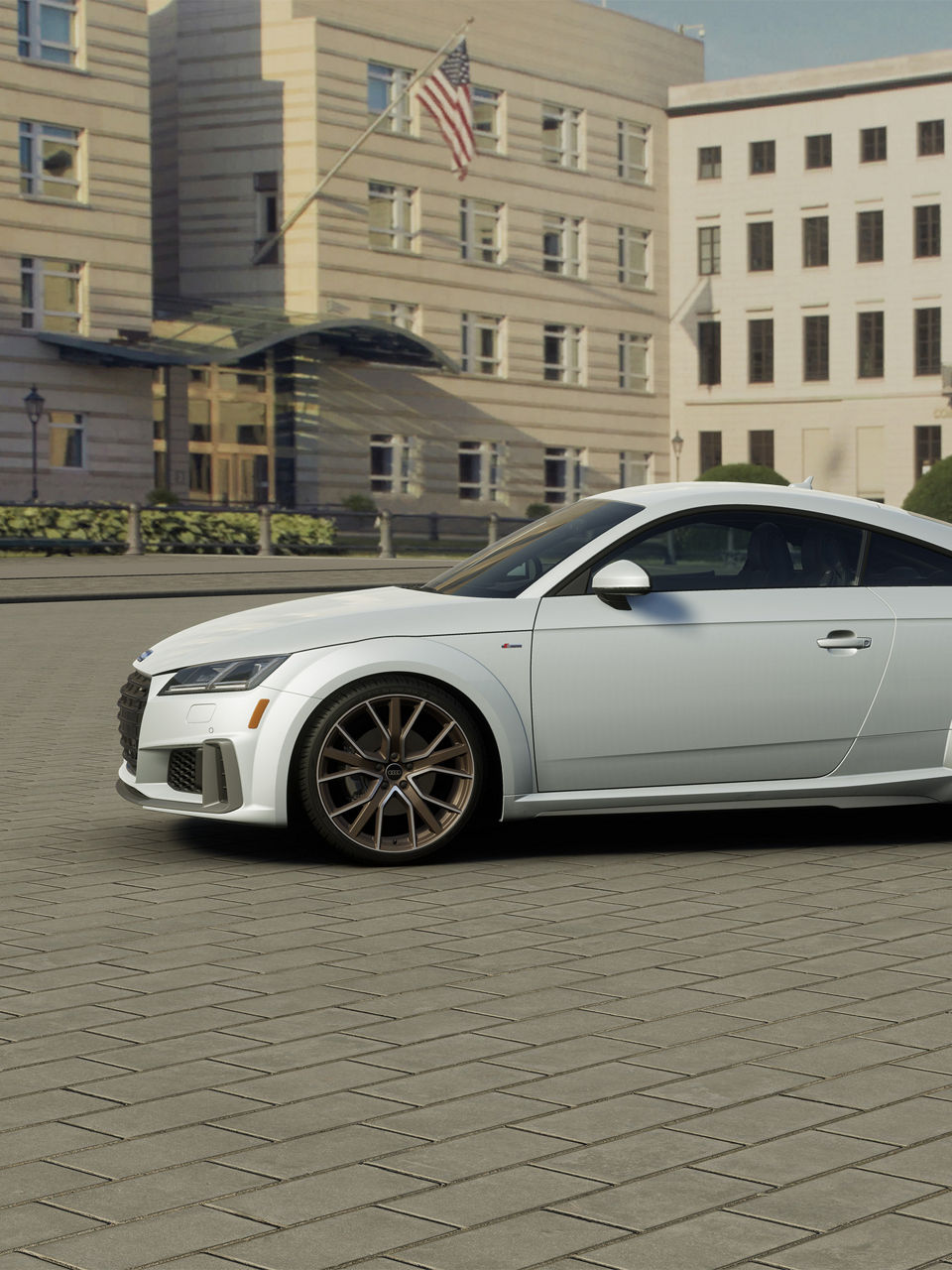 Profil latéral de l'Audi TT Coupé.