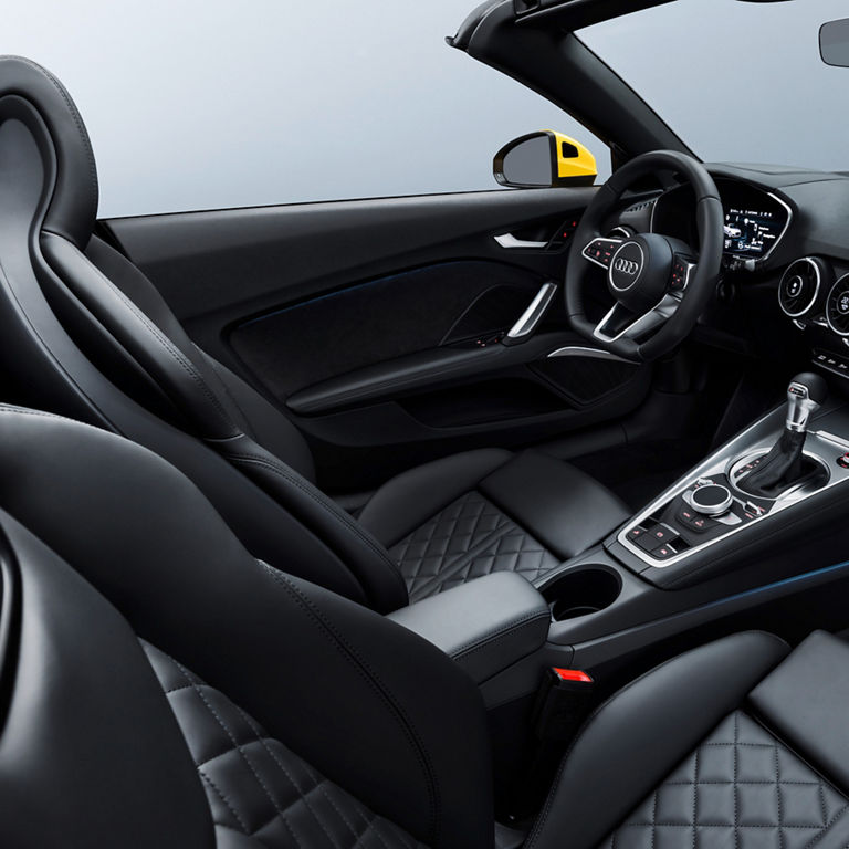 Vue de l'interieur de l'Audi TT Coupe.