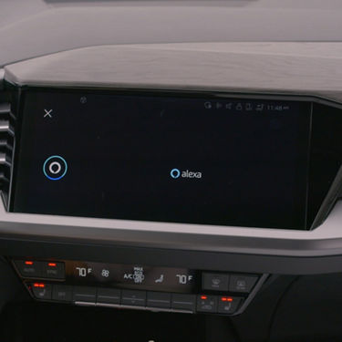 Audi MMI displaying the Amazon Alexa feature.