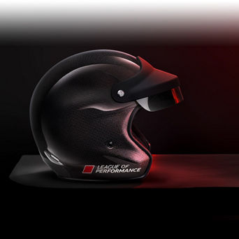 Profil latéral d’un casque Audi League of Performance.