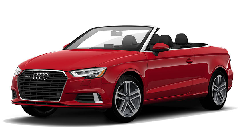 3/4 side view of an Audi A3 Cabriolet.