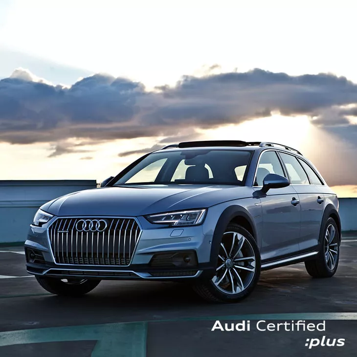 The front bumper of the Audi A4 allroad.