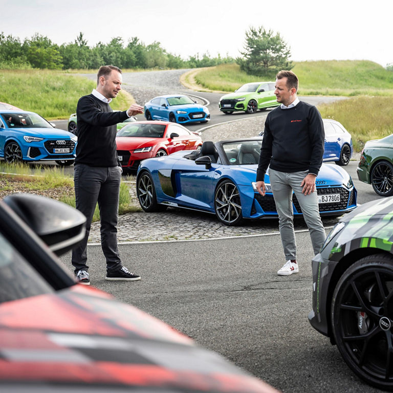 Photo de Sebastian Grams et Rolf Michl d’Audi Allemagne.