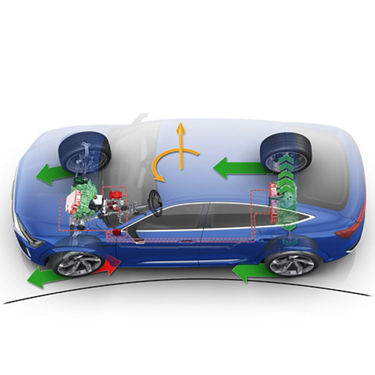 Demonstration of the e-torque vectoring plus function.