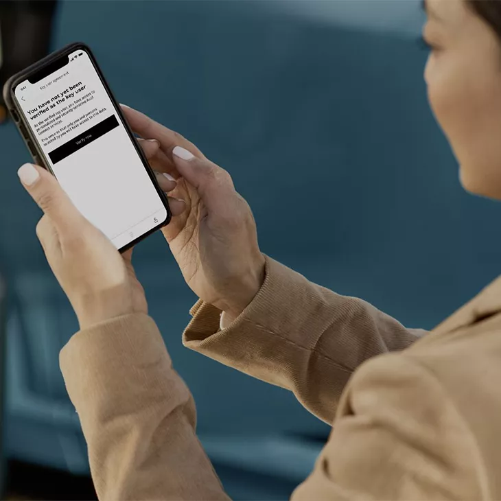 Demonstration of how to become a Key user on the myAudi app. 