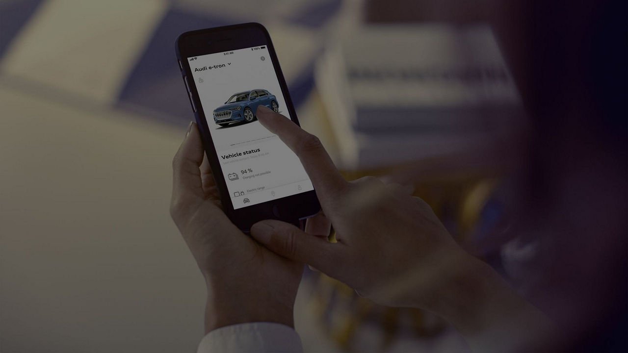 View of Audi connect® on the myAudi app.