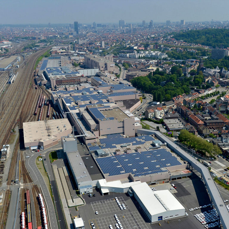 Aerial view of Audi Brussels.