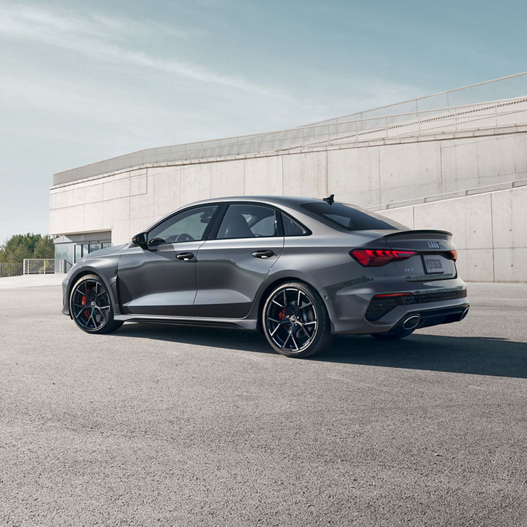 Close-up of the Pirelli P Zero Trofeo R motorsport tire available on the Audi RS 3.