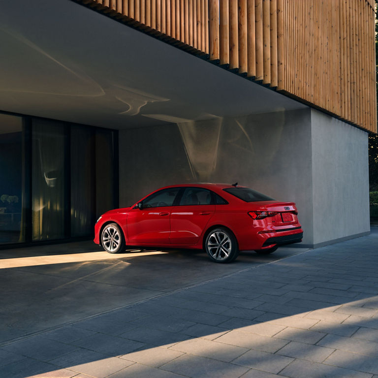 3/4 side view of the Audi A3. 